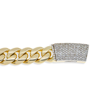 Copy of 14k Yellow Gold Diamond Cuban Necklace 17.62 Ctw